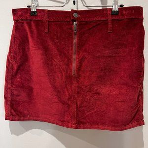Madewell Crushed Velvet Stretch Mini-Skirt Size 31